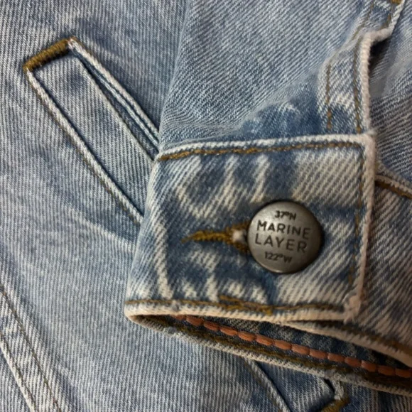 Marine Layer Embroidered Jean Jacket EXC SIZE M - Picture 9 of 9